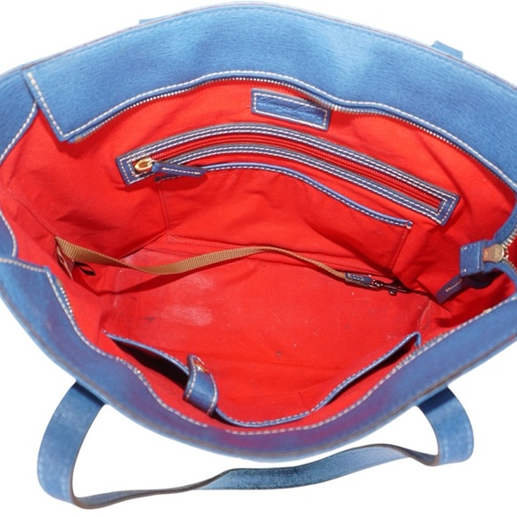 Dooney & Bourke Charleston Shopper Saffiano Navy Tote Bag - Picture 9 of 11